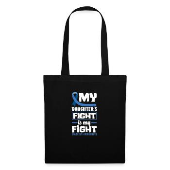 Cadeau pour diabétiques de type 1 pour diabétiques de type 1 - Sac en tissu - noir - Devant