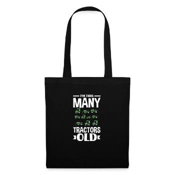 10e anniversaire tracteur 10 ans anniversaire chemise - Sac en tissu - noir - Devant