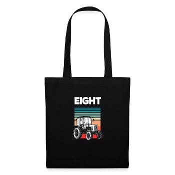8e anniversaire tracteur 8 ans chemise d’anniversaire - Sac en tissu - noir - Devant