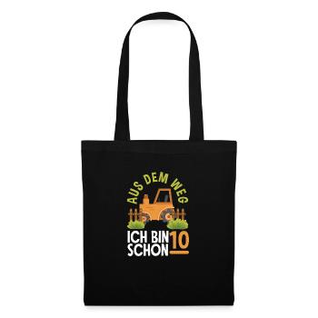10e anniversaire tracteur 10 ans anniversaire chemise - Sac en tissu - noir - Devant