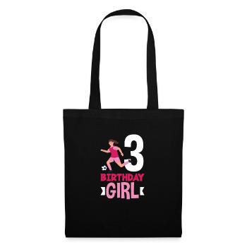 3rd Birthday 3 Years Soccer Soccer Player - Tote Bag - black - Front