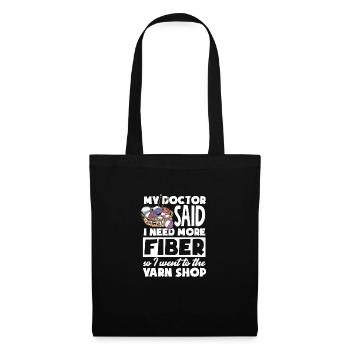 Funny Knitting Knitting Needle Gift - Tote Bag - black - Front