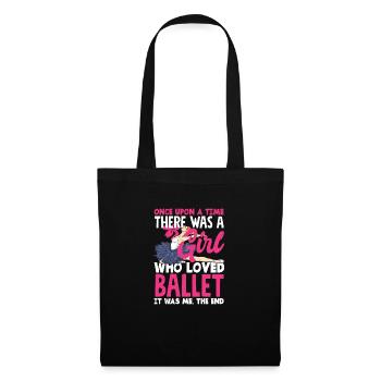 Süßes Ballerina Ballettänzerin Geschenk - Stoffbeutel - Schwarz - Vorne