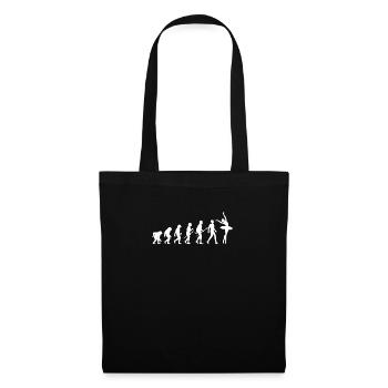 Süßes Ballerina Ballettänzerin Geschenk - Stoffbeutel - Schwarz - Vorne
