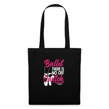Süßes Ballerina Ballettänzerin Geschenk - Stoffbeutel - Schwarz - Vorne