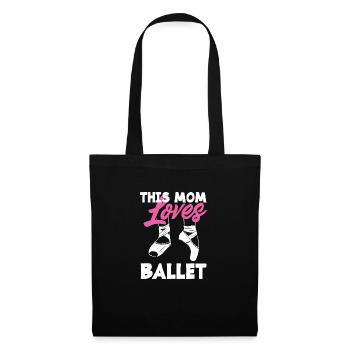 Süßes Ballerina Ballettänzerin Geschenk - Stoffbeutel - Schwarz - Vorne