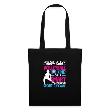 Lustiges Volleyball Geschenk - Stoffbeutel - Schwarz - Vorne