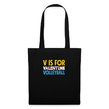 Lustiges Volleyball Geschenk - Stoffbeutel - Schwarz - Vorne