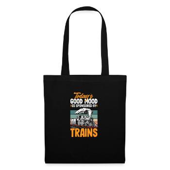 Funny Train Lover Trains Locomotive Gift - Tote Bag - black - Front