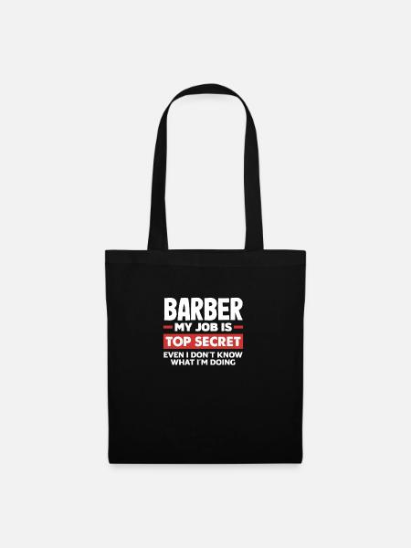 Barber Herren Friseur Frisör - Stoffbeutel - Schwarz
