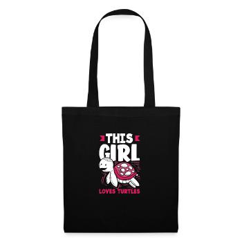 Tortue Tortue Mer Cadeau - Sac en tissu - noir - Devant