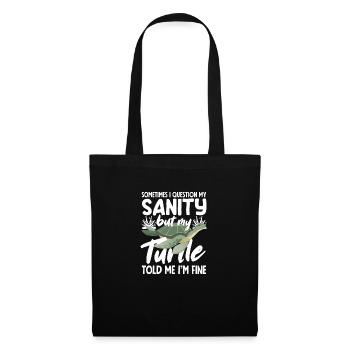 Tortue Tortue Mer Cadeau - Sac en tissu - noir - Devant