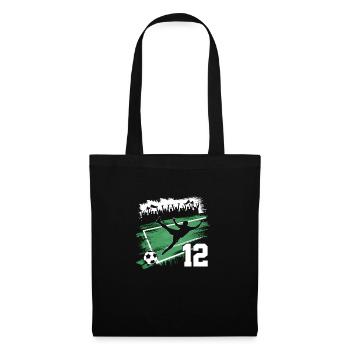 12th Birthday 12 Years Soccer Soccer Player - Tote Bag - black - Front