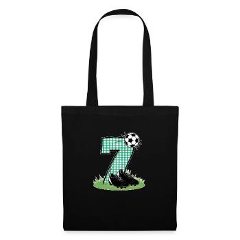 7th Birthday 7 Years Soccer Soccer Player - Tote Bag - black - Front