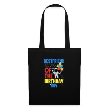 Anniversaire des enfants Membres de la famille des astronautes - Sac en tissu - noir - Devant