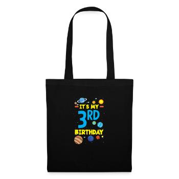 3rd Birthday Boys 3 Years Astronaut Birthday - Tote Bag - black - Front