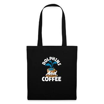 Dolphins and coffee lovers - Tote Bag - black - Front
