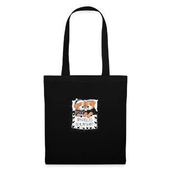 Official Sleep Shirt Cute Dog Dog Couple - Tote Bag - black - Front