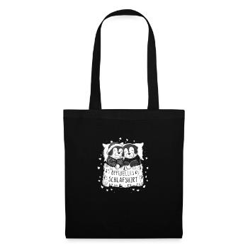 Official Sleep Shirt Cute Dog Dog Couple - Tote Bag - black - Front
