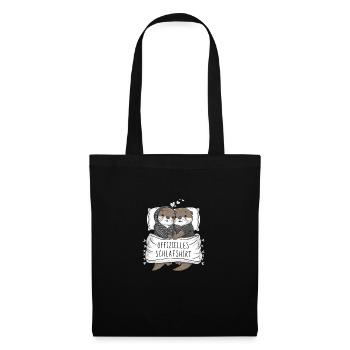 Official Sweet Otter Couple Sleep Shirt - Tote Bag - black - Front