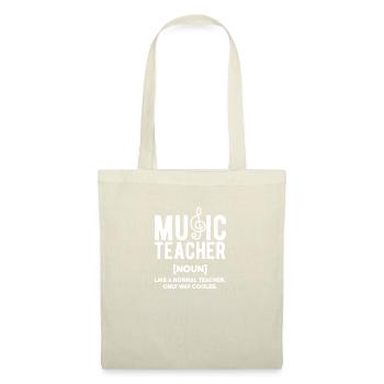 Lustiges Lehrer Lehrerinnen Geschenk - Stoffbeutel - Natur - Vorne