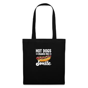 Hot Dogs Make Me Smile - Tote Bag - black - Front