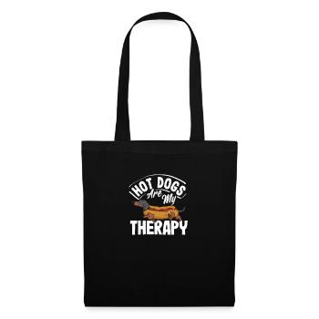 Hot Dogs Are My Therapy Joy - Tote Bag - black - Front