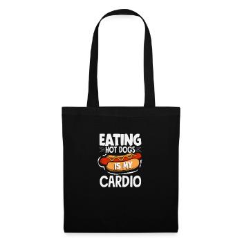 Hot Dog Love : la nourriture est mon plaisir cardio - Sac en tissu - noir - Devant