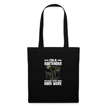 Lustiger Barkeeper Spruch Barkeeper Geschenk - Stoffbeutel - Schwarz - Vorne