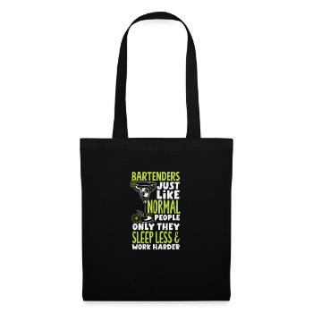 Lustiger Barkeeper Spruch Barkeeper Geschenk - Stoffbeutel - Schwarz - Vorne