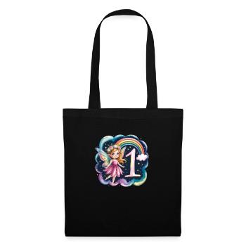 1st Birthday Elf Fairy Girl Birthday Shirt - Tote Bag - black - Front