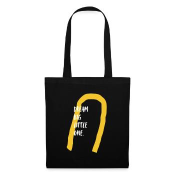 Rêvez grand, petit. Rêve grand, petit ! - Sac en tissu - noir - Devant