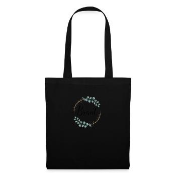 Bridal Flower Wreath Eucalyptus Bachelor Party Wedding - Tote Bag - black - Front
