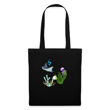 Ray Jellyfish Underwater World Coral Fish - Tote Bag - black - Front