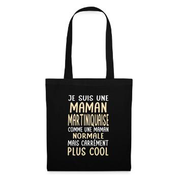 Maman Martiniquaise comme maman normale plus cool - Sac en tissu - noir - Devant