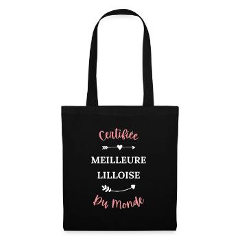 Certifiée meilleure lilloise du monde - Sac en tissu - noir - Devant