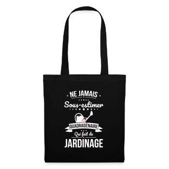 Sous-estimer quadragénaire qui fait du jardinage - Sac en tissu - noir - Devant