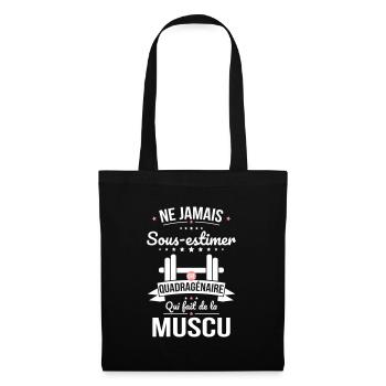 Sous-estimer quadragénaire qui fait de la muscu - Sac en tissu - noir - Devant