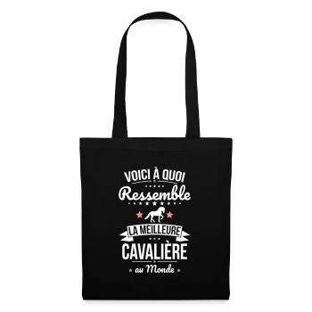 Voici à quoi ressemble la meilleure cavalière - Sac en tissu - noir - Devant