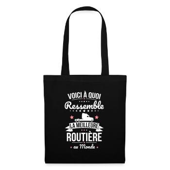 Voici à quoi ressemble la meilleure routière - Sac en tissu - noir - Devant