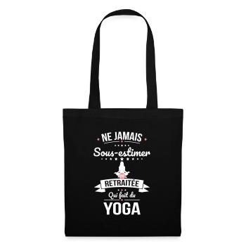 Sous-estimer une retraitée qui fait du yoga - Sac en tissu - noir - Devant