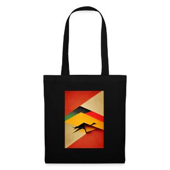Red Bauhaus pattern - Tote Bag - black - Front