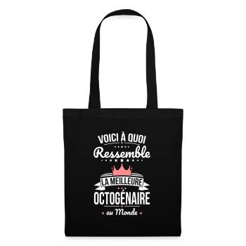 A quoi ressemble la meilleure octogénaire au monde - Sac en tissu - noir - Devant