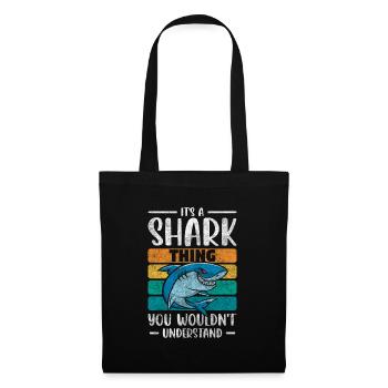 Roi de la peur des animaux de requin - Sac en tissu - noir - Devant
