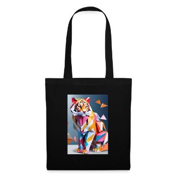 Origami Tiger - Tote Bag - black - Front