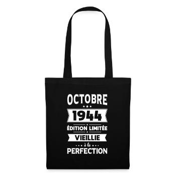 80th Birthday - October 1944 Perfection - Tote Bag - black - Front