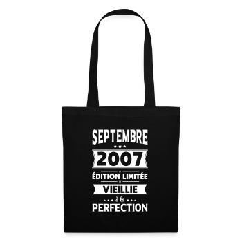 18th birthday - September 2007 Perfection - Tote Bag - black - Front