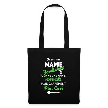 Mamie jardinière comme une mamie normale plus cool - Sac en tissu - noir - Devant
