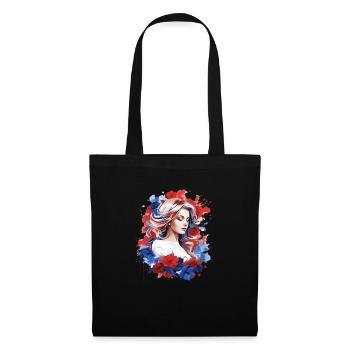 Tee shirt France - Sac en tissu - noir - Devant