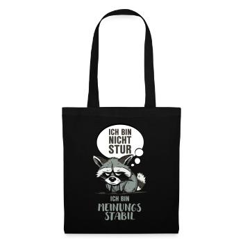 Ich Bin Nicht Stur - hell - Stoffbeutel - Schwarz - Vorne